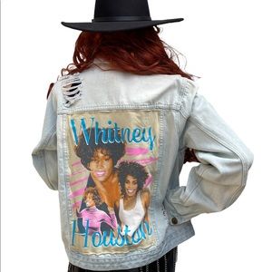 Whitney Houston “Dance With Somebody Jean Jacket (Womens- large): concert tee